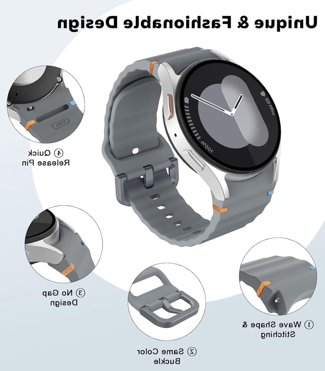 Sportieve Silicone Horlogeband Geschikt Voor Samsung Galaxy Watch 7 FE 6 5 4 - Comfortabele en Duurzame Band Voor Dames en Heren, Verkrijgbaar in 40mm en 44mm