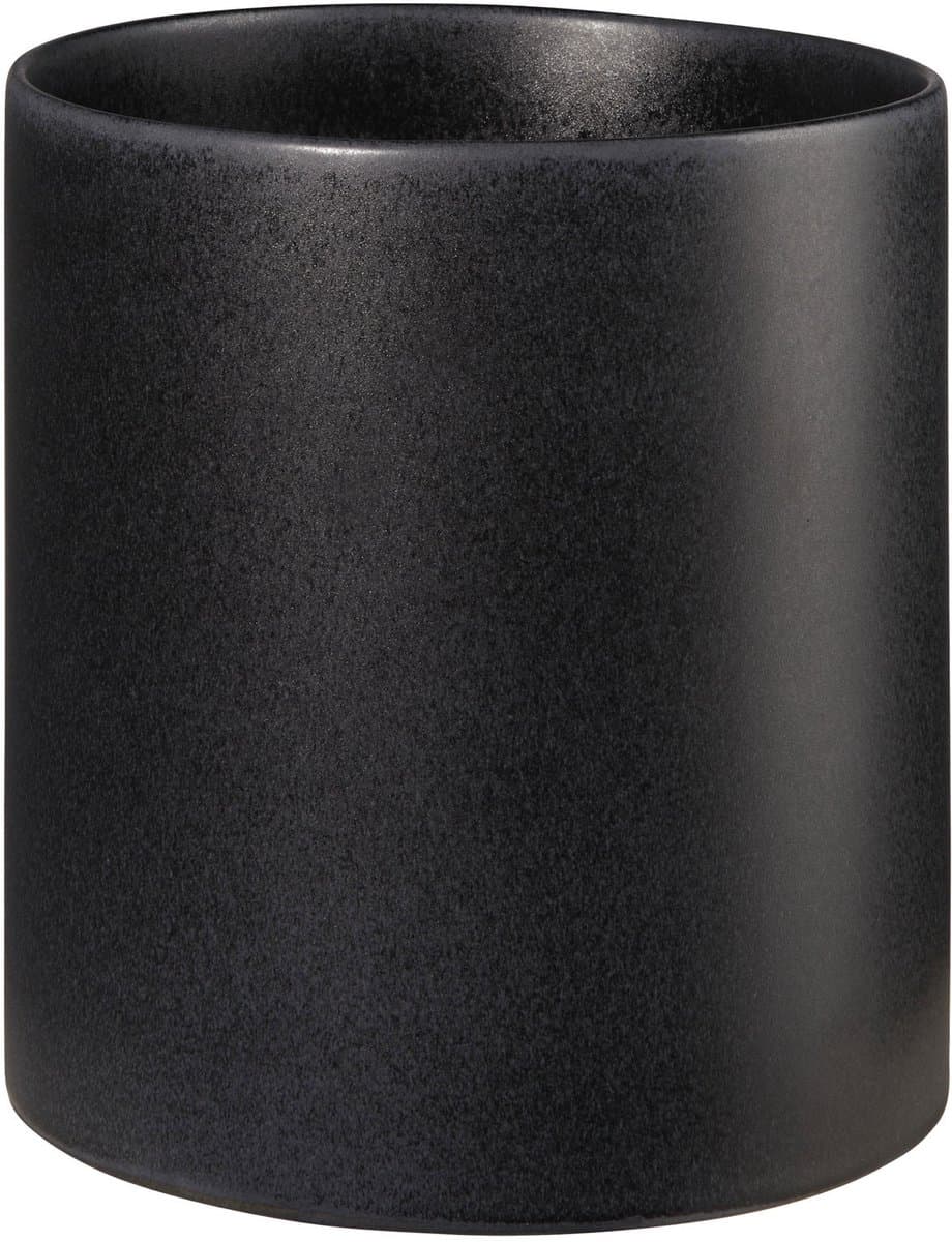 ASA Selection haruko plantenbak Black Iron, bloempot, plantenpot, plantenbak, bloembak, aardewerk, matzwart, H 15 cm, 64053174