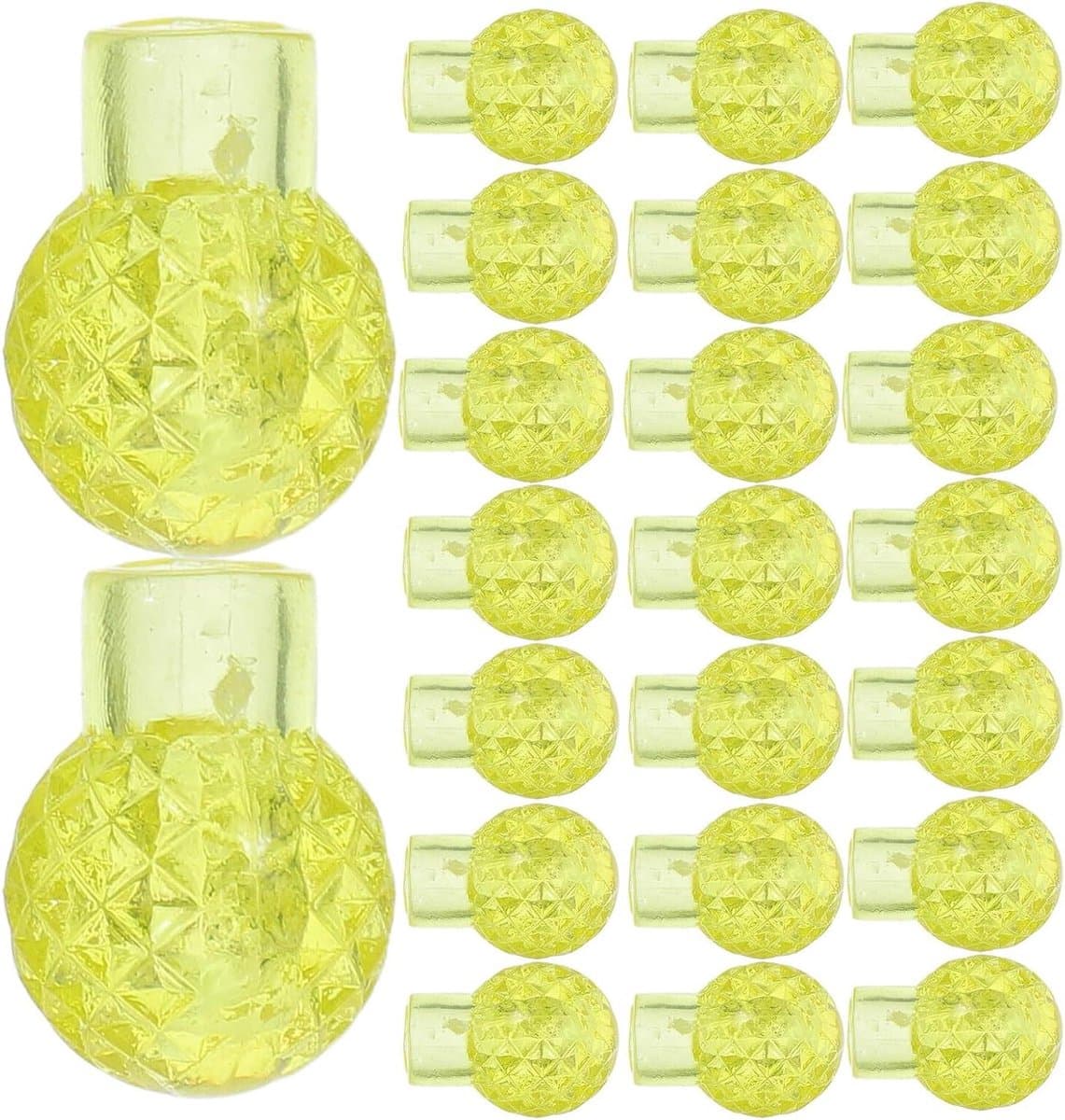 Lichtsnoerkapjes Ananas - Decoratieve Lampenkapjes - Feestelijke Decoratie - Uniek Ananasontwerp - 100 Stuks - Geel