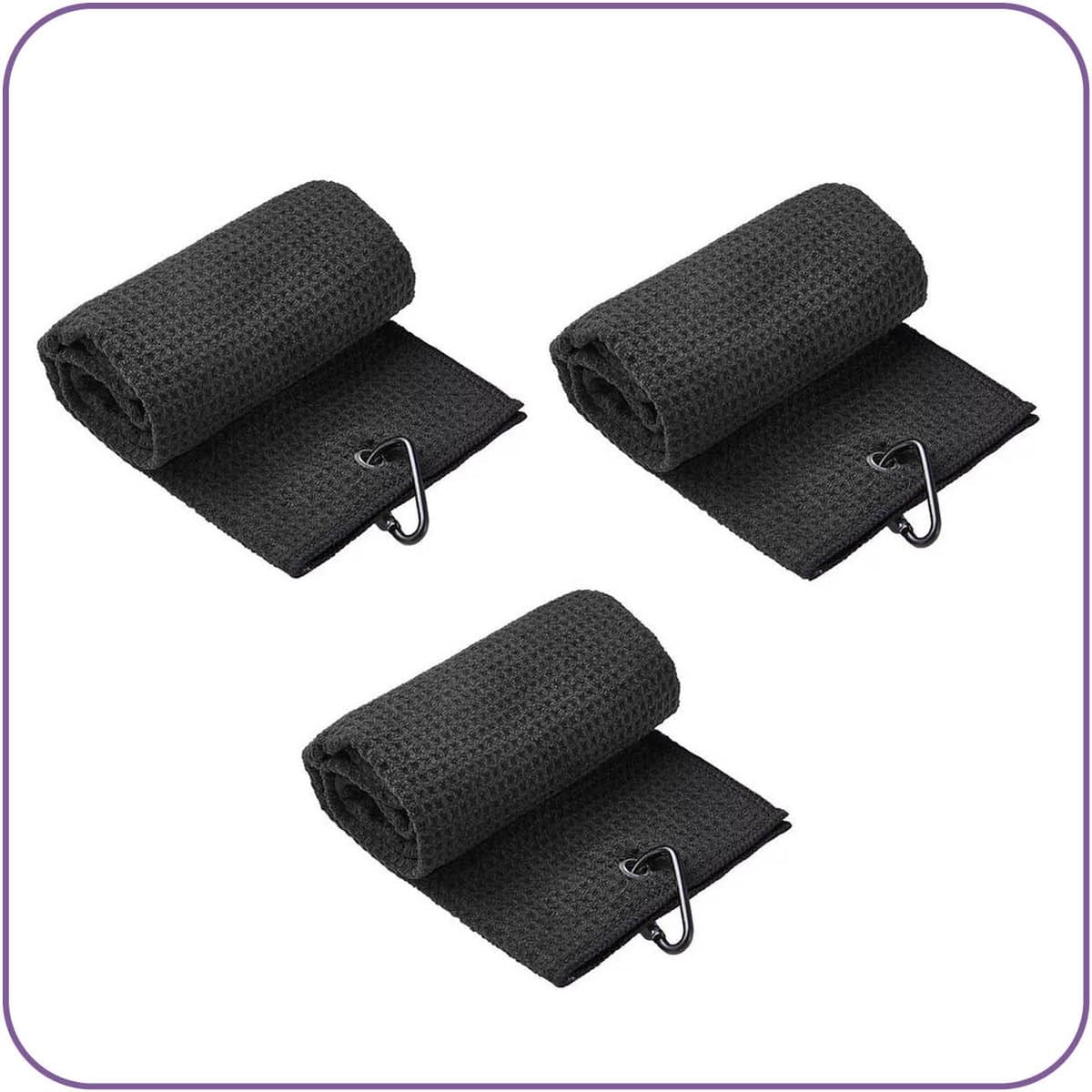 Jobber Sports - 3x golf handdoek - Sneldrogend Microfiber Golfhanddoek