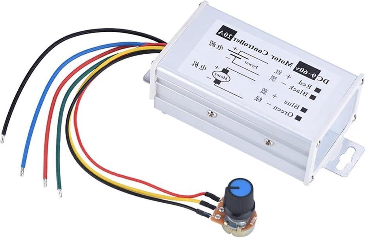 PWM DC 9-60V 20A 1200W 25Khz Motor Speed Controller - Voor DC-motoren binnen 20A - Instelbare Draaiknop .