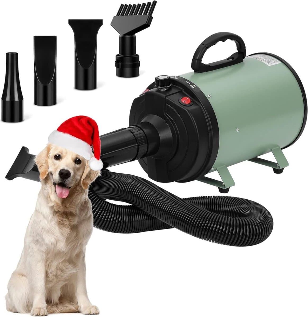 ApexArte® Hondenfohn - Waterblazer voor Honden - 3200W - Groen