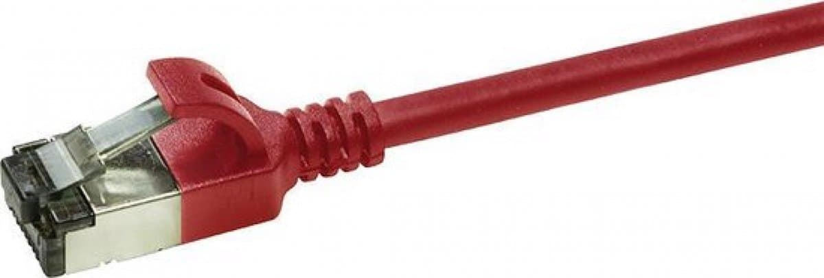 CAT6a U/FTP Ultraflex, 100% koper, rood, 0.5M - Netwerkkabel - Computerkabel - Kabel