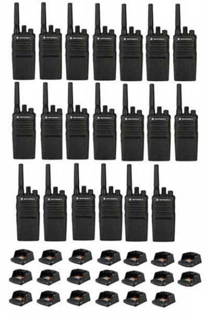 Set van 20 Motorola XT420 UHF IP55 PMR446 Portofoon met laders