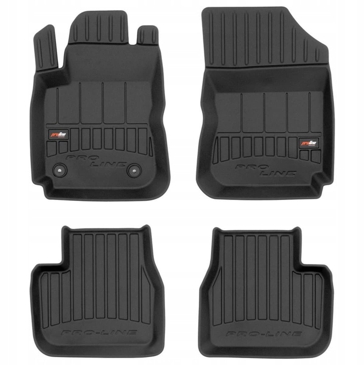 Frogum No.77 - Automatten set - Geschikt voor Citroen C4 Cactus 2014-2020 - 3D TPE Rubber - 4-delig - Hoogte 6cm - Zwart