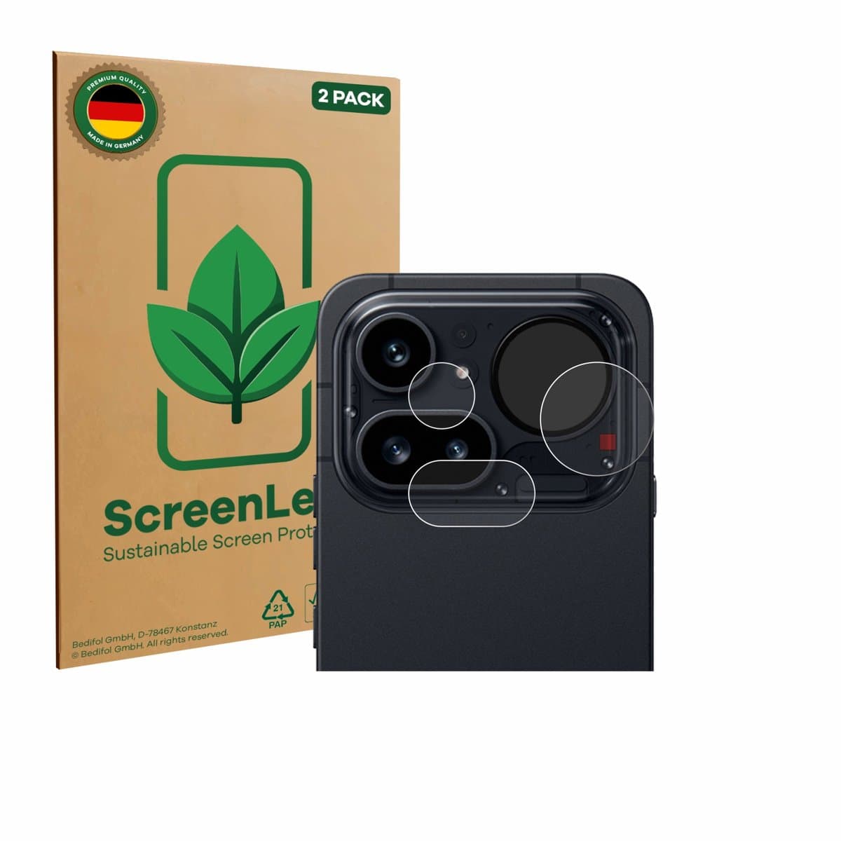 ScreenLeaf - Screenprotector voor Nothing Phone (4a) Pro (ALLEEN Camera Lens) - Duurzame schermbescherming Folie Beschermfolie transparant 2 Stuks