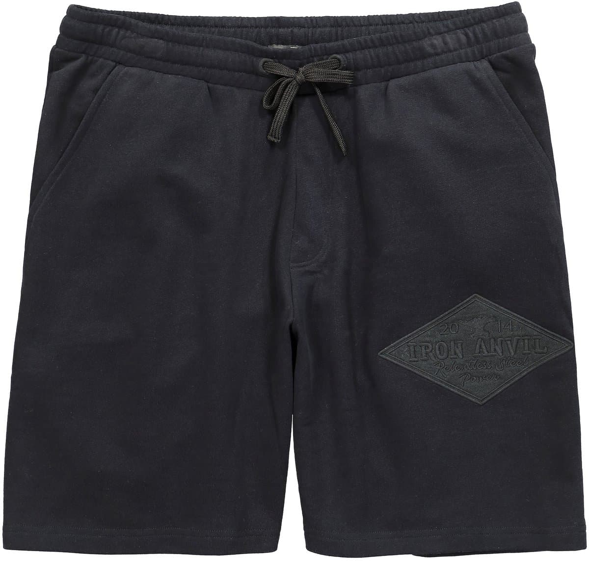 JAY-PI - Heren - Bermuda fitness sweatstof badge 3 zakken - Zwart - Maat L
