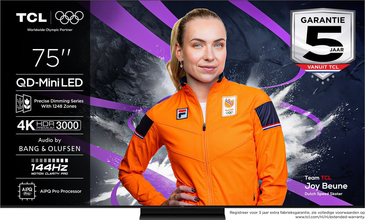 TCL 75Q7C Smart TV 75inch 4K QD-Mini LED 144Hz 2025 [5-jaar garantie]