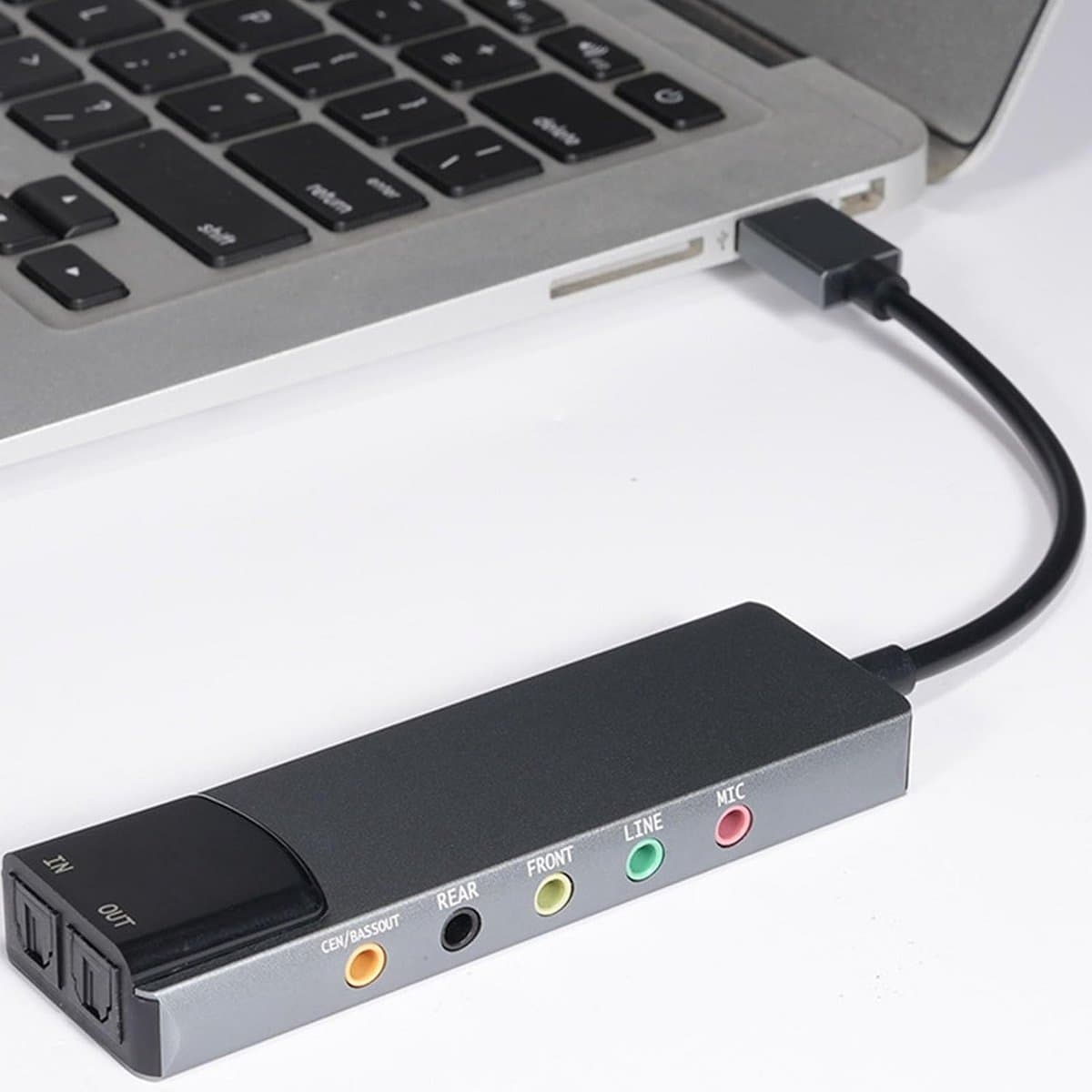 7.1 Externe USB Geluidskaart met Digitale SPDIF Uitgang voor PC en Laptop