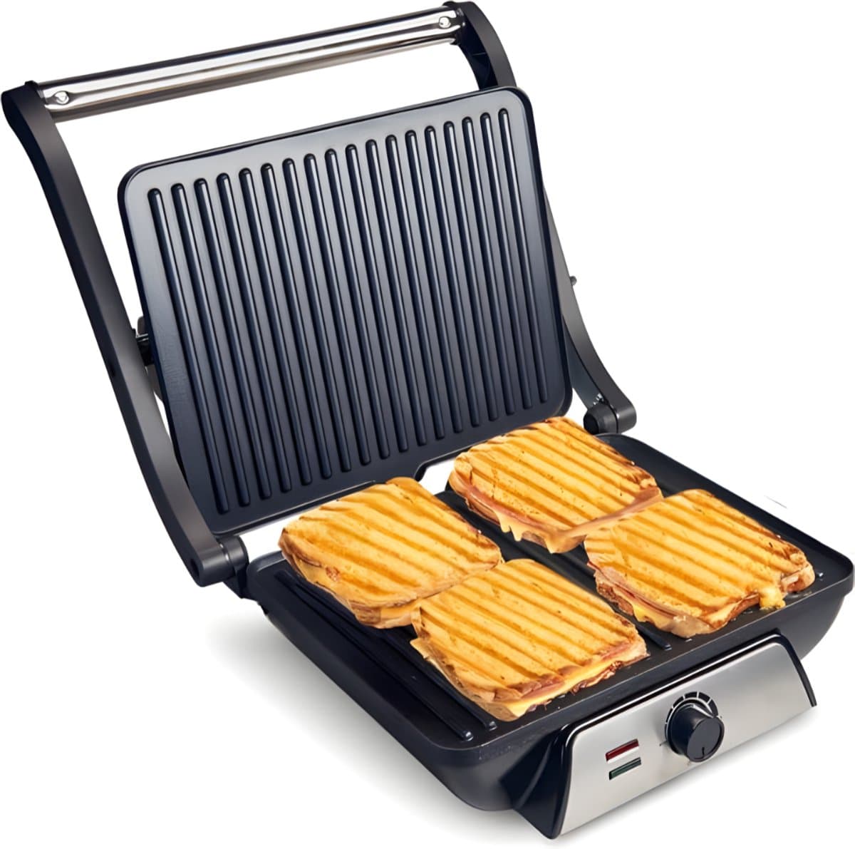 DnA® Tosti-ijzers - Tosti Apparaat - Tosti Ijzer - Zwart - Roestvrij staal - 24cm x 28cm x 8cm