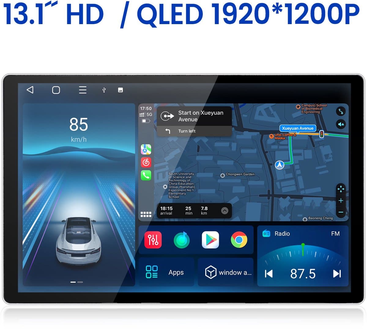 Junsun Android 15 Autoradio Geschikt Voor Fiat Ducato Citroen Jumper Peugeot Boxer Accessoires, 4GB+64GB, Draadloze CarPlay, DAB+, GPS-Navigatie, Bluetooth, Stuurwielbediening, 13.1-inch Touchscreen, 4G, DSP, Octa-core processor