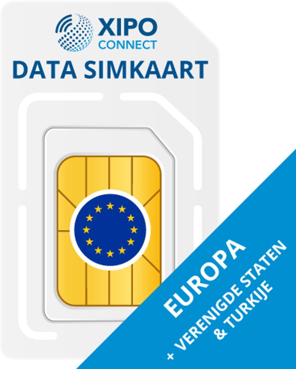 XIPO CONNECT Prepaid Simkaart Europa - Onbeperkt geldig