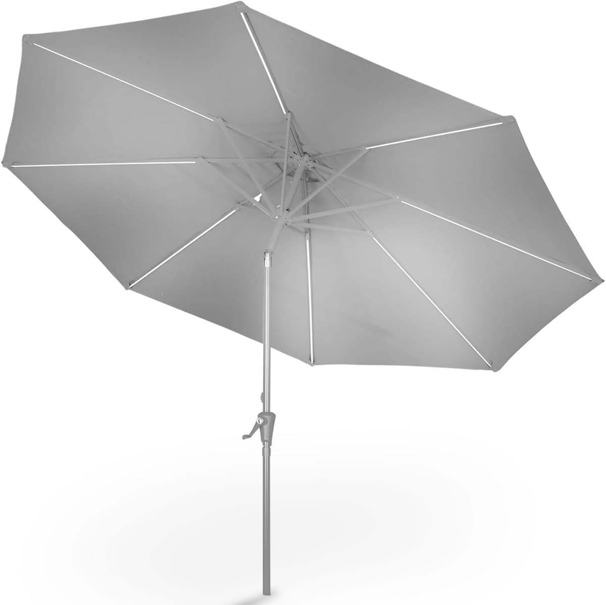 Grote Tuinparasol 300x265 cm met LED Verlichting op Zonne-energie en UV-bescherming