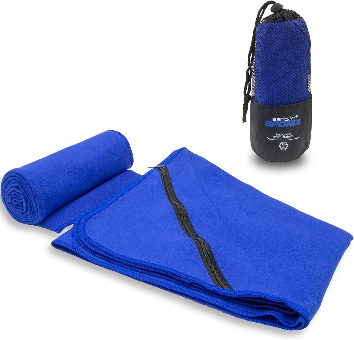 Ultralichte Microvezel Sporthanddoek 100x50 cm - Sneldrogend & Compact voor Fitness en Reizen