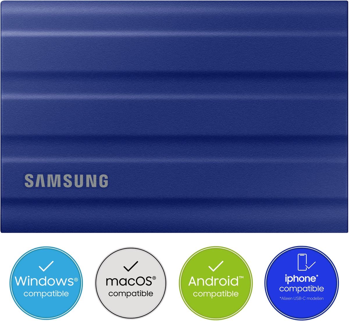 Samsung T7 Shield 2TB Blauw