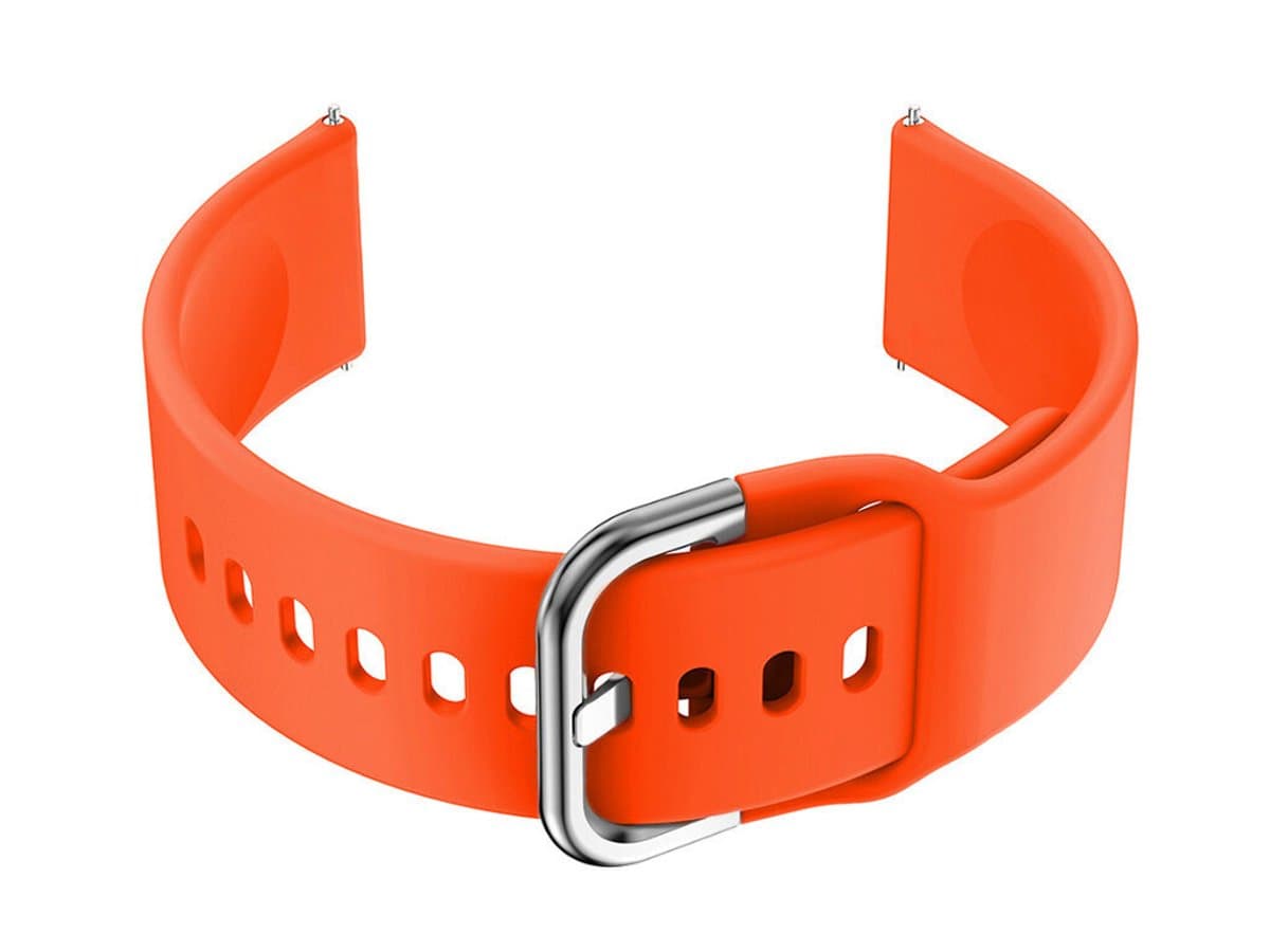 Oranje/Zilveren Rubberen Band voor Smartwatch U01 - 20mm