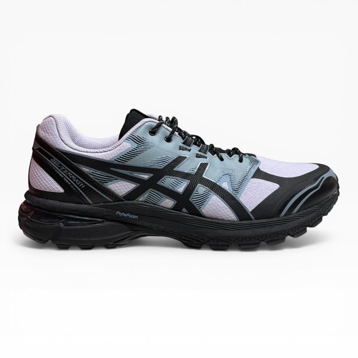 Asics - Gel Terrain - Sportschoenen - Mannen - Grijs / Roze / Zwart - Maat 40