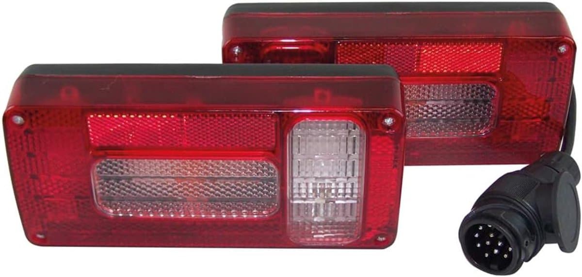 Verlichtingsset Aanhanger - Achterlichten Combinatie - Veilig Transport - Vijf Functies Geïntegreerd - 22x10x5.5cm - Rood