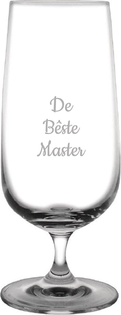 Gegraveerde bierglas op voet 41cl De Bêste Master