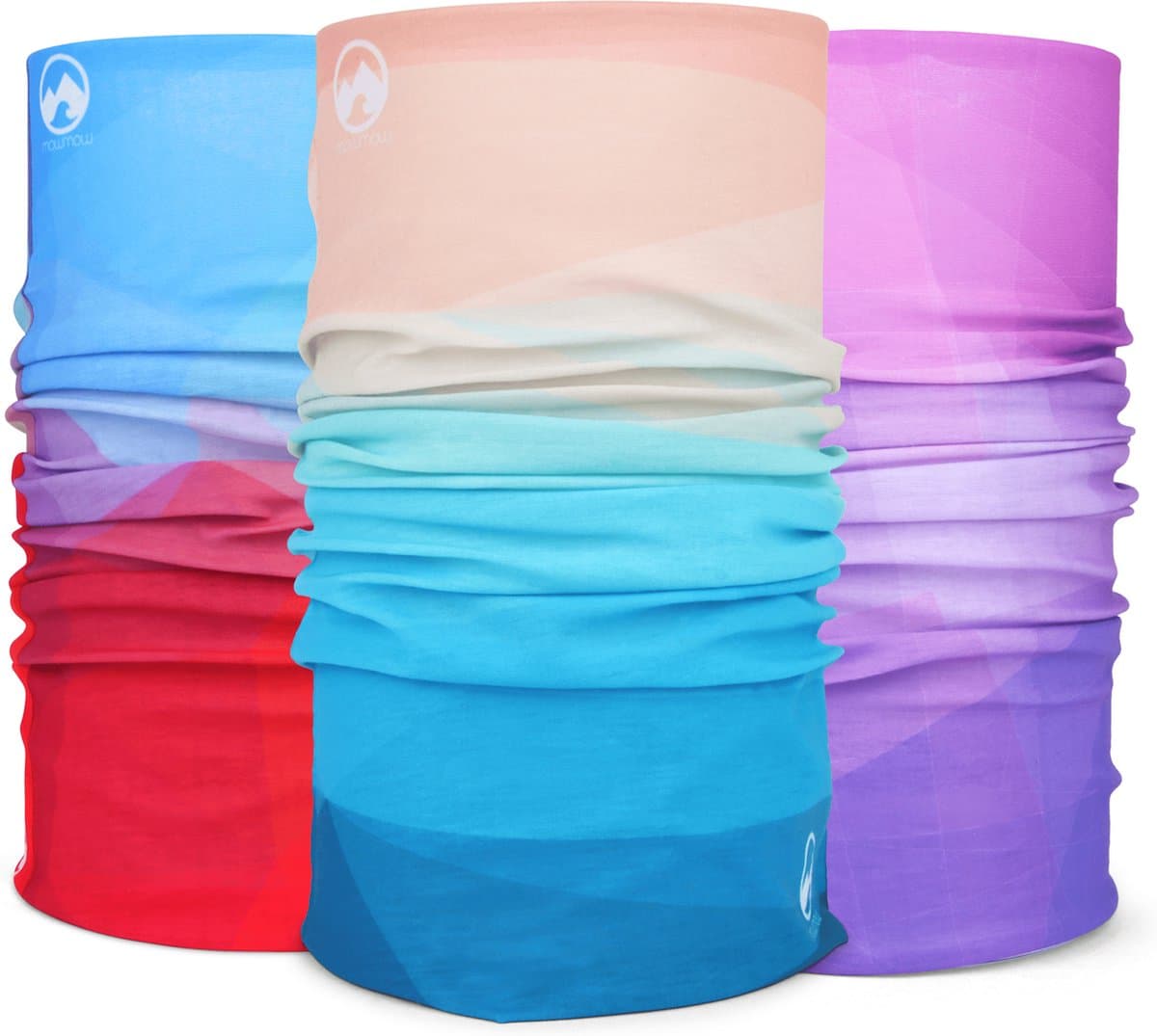 MowMow 3-pack Nekwarmer - Sjaal - Bandana - Fiets - Sport - Wintersport - Heren - Dames