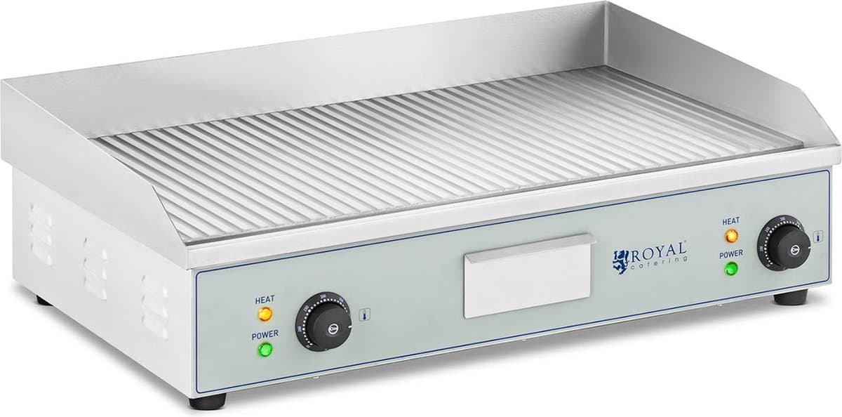 Dubbel - Elektrische grill - 400 x 730 mm - 2 x 2,200 W - Royal Catering