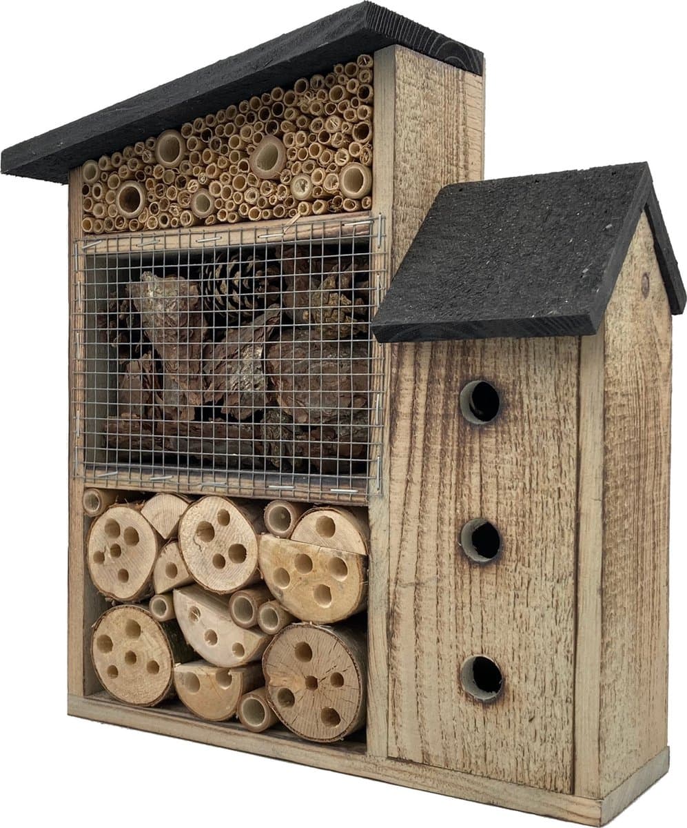 GARDEN SPIRIT Insectenhotel Hommelhotel Bijenhotel 24 x 10 x 28 cm