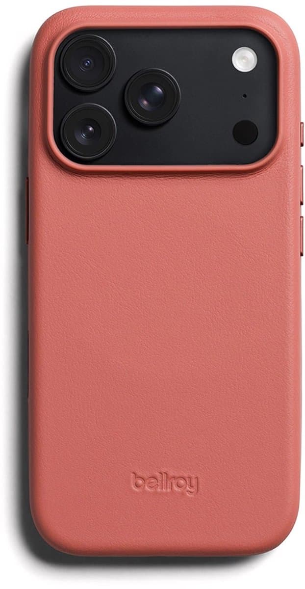 Bellroy Full Lederen iPhone 18 Pro Hoesje - Compatibel met MagSafe - Met Twee Accessoire Bevestigingspunten - Duurzaam en Stijlvol Ontwerp - Bruin