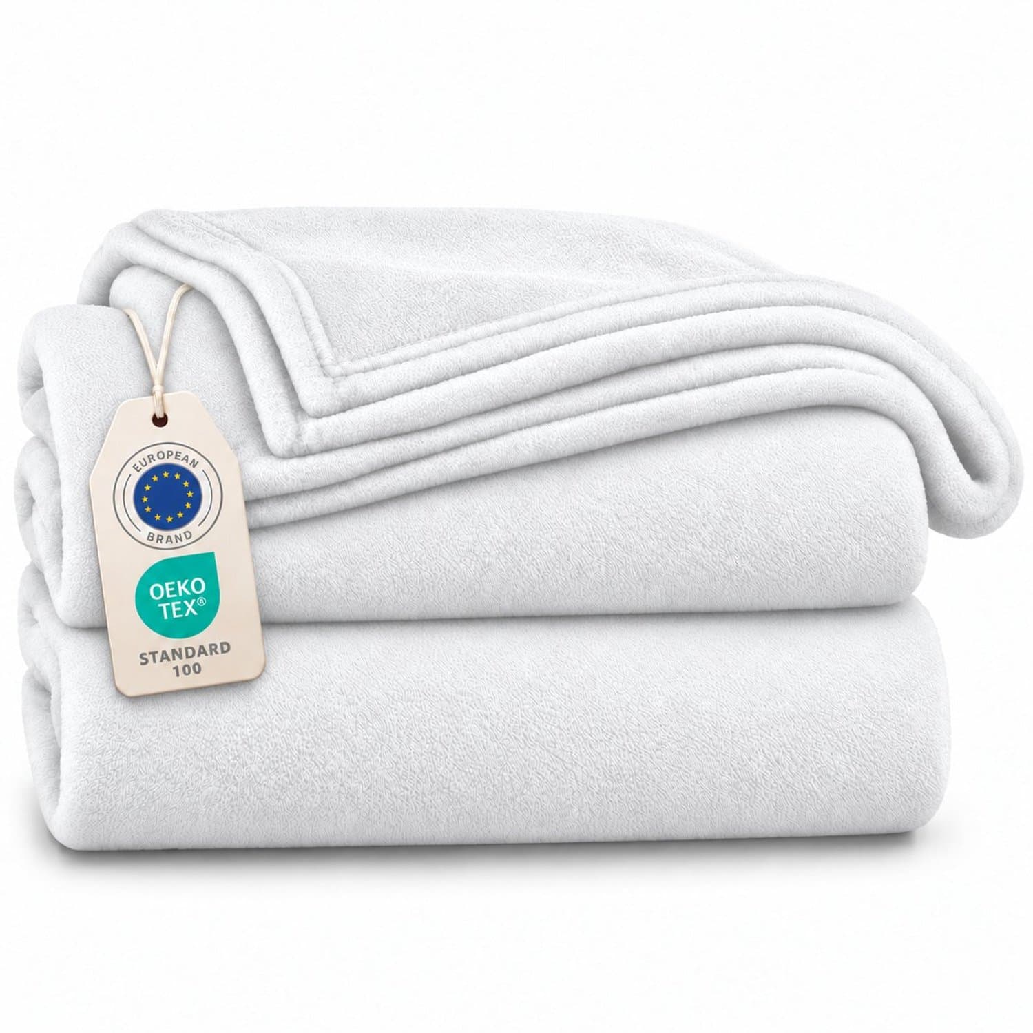 Tbeloo Fleece deken 150 x 200 cm Wit - Zachte microvezel deken voor bank, bed of als plaid