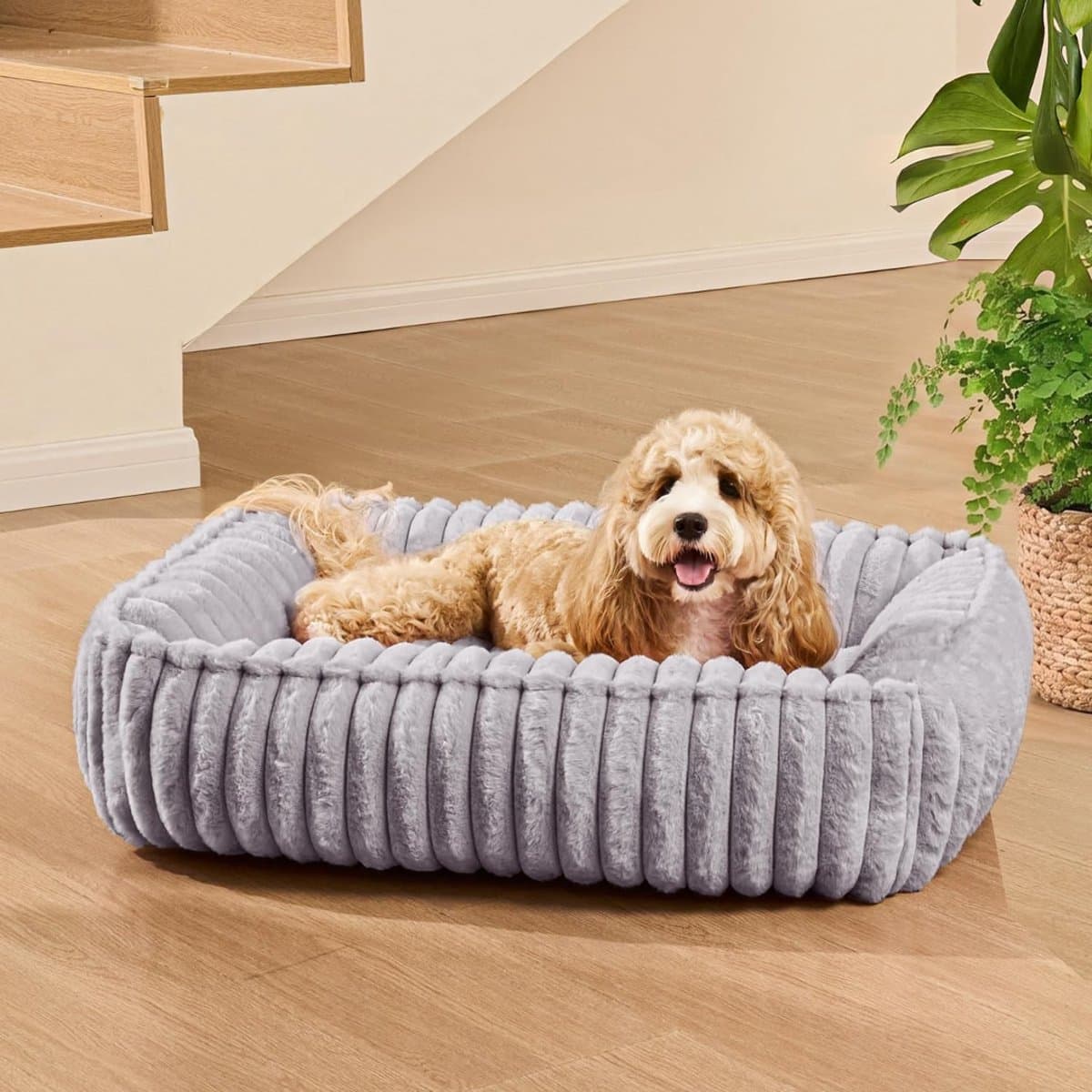 Ploutos® Hondenbed - Hondenbank - Hondenmand - Hondensofa - Grijs - 60cm x 50cm x 15cm