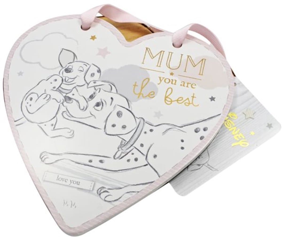 Disney Dalmatiërs hart hanger 'Mum, you are the best' - Decoratie - Deurhanger - Moederdag