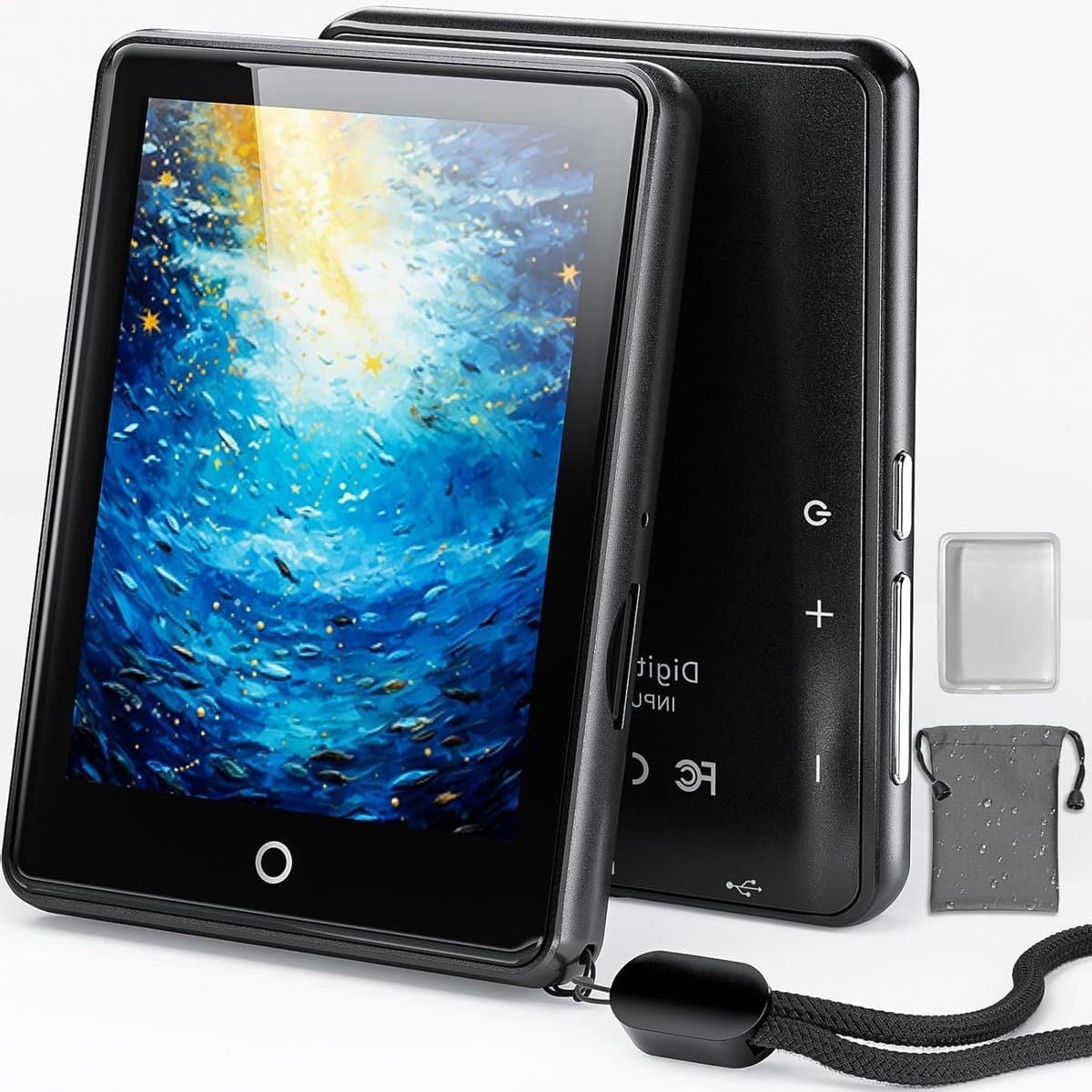 MP3 Speler - Muziekspeler Media - Muziek Luisteren - Bluetooth 5.3 Speaker - 64 GB Geheugen - Zwart