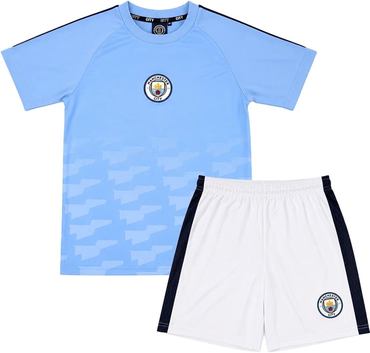 Manchester City Thuis Tenue 26/27 - Maat 116 t/m 164 - Voetbaltenue Kinderen - Officiële Fanmerchandise - 100% Polyester