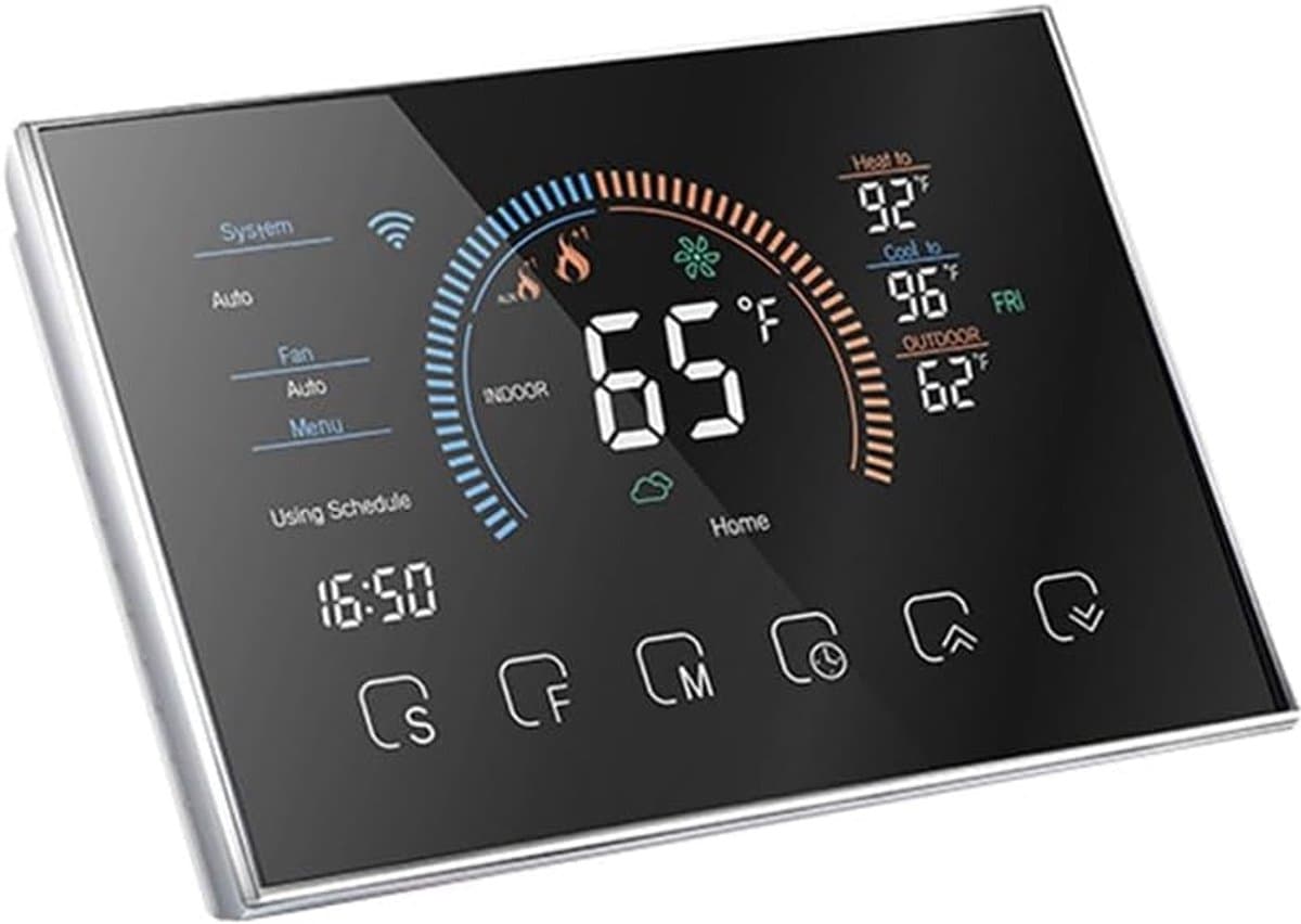 Intelligente Thermostaat - Digitale Wifi - Energie Besparen - Zelfinstallatie Mogelijk - 16 x 12 x 6 cm - Zoals Afgebeeld
