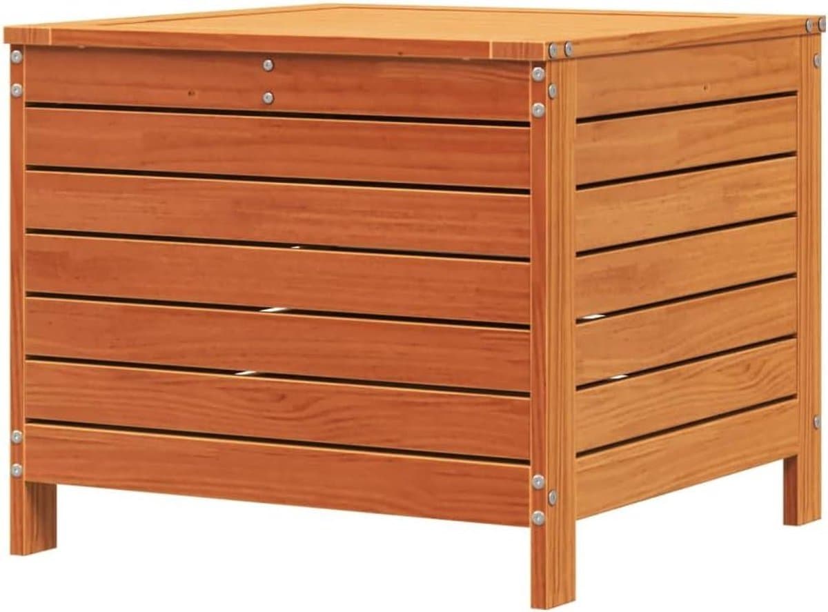 Tuin Voetenbank - Voetenbankje Buiten - Ontspannen in de Tuin - Massief Grenenhout - 62x635x535 cm - Wasbruin