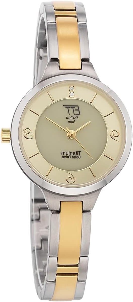 Dameshorloge - Elegante polshorloge - Dagelijks gebruik - Zonne-aandrijving - 5 bar waterdicht - Titanium