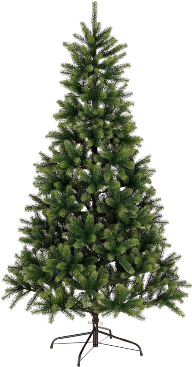Black Box Trees Nagoya Kerstboom - Kunstboom met Scharnierconstructie voor Snelle Opbouw - Kerstversiering voor Binnen met Volle Uitstraling - H180 x Ø108 cm - Groen