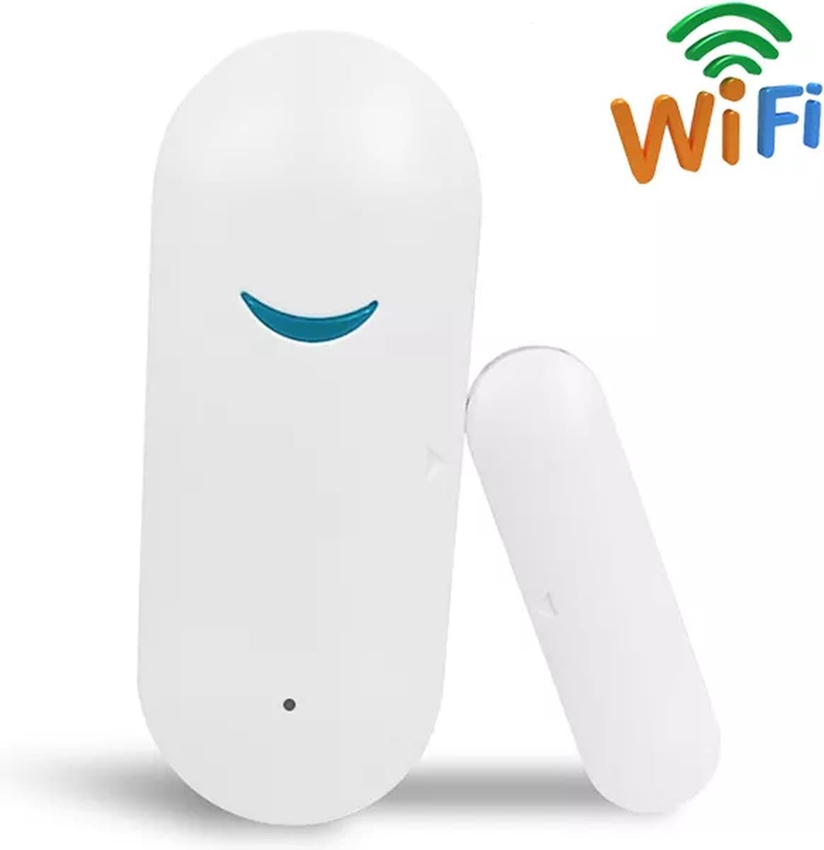 Smart contact sensor (wifi) Deursensor met App - Deuralarm - Google assistant + Amazon Alexa - Magneetcontact - Entreemelder - Raamsensor - iPhone & Android. Deur Alarm - Deur Sensor - Raam en Deur Alarm - Huis beveiliging - Magnetisch alarm
