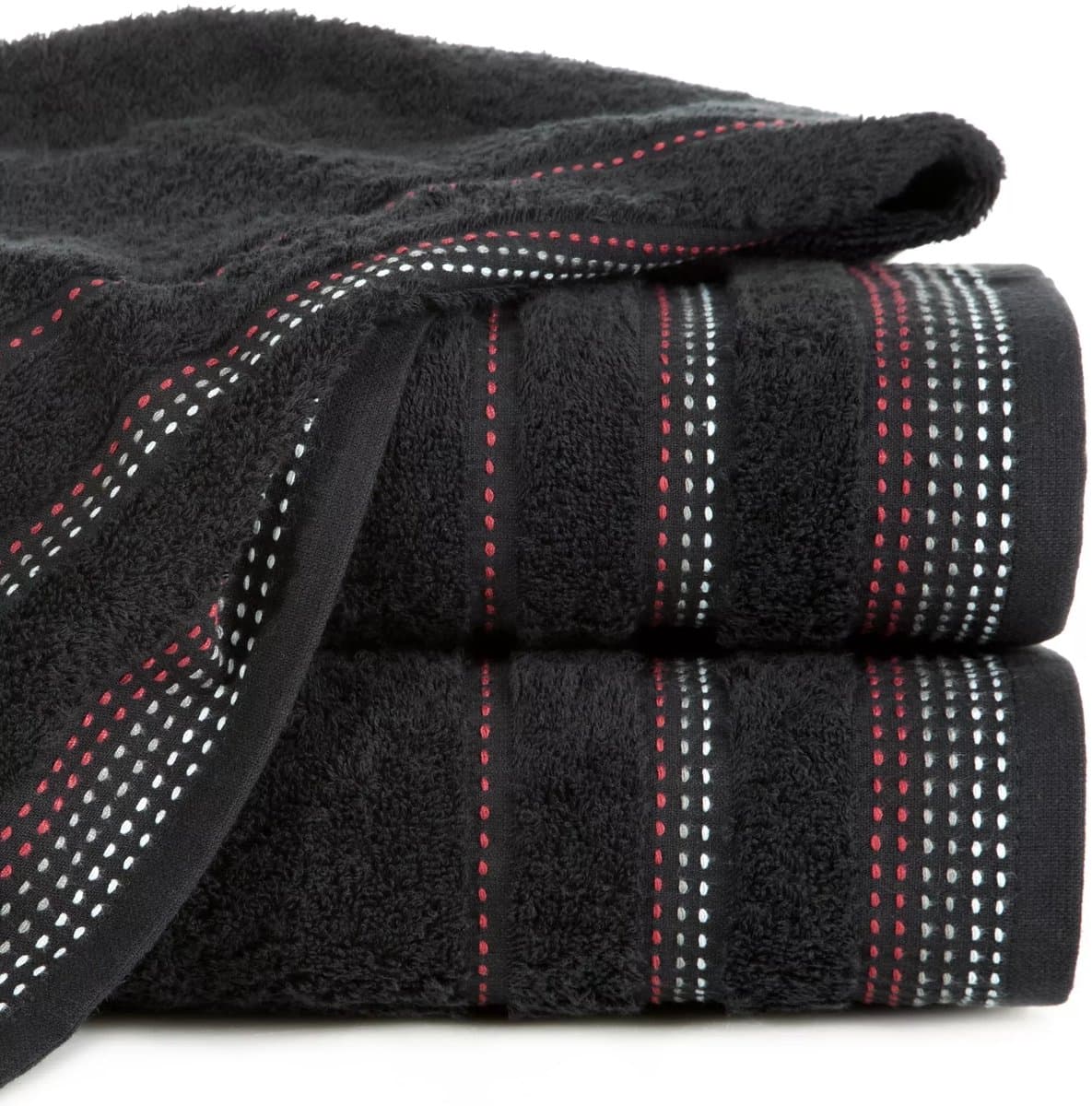 Eurofirany Pola Serie - Handdoek - 50x90 cm - Zwart - 500 g/m²