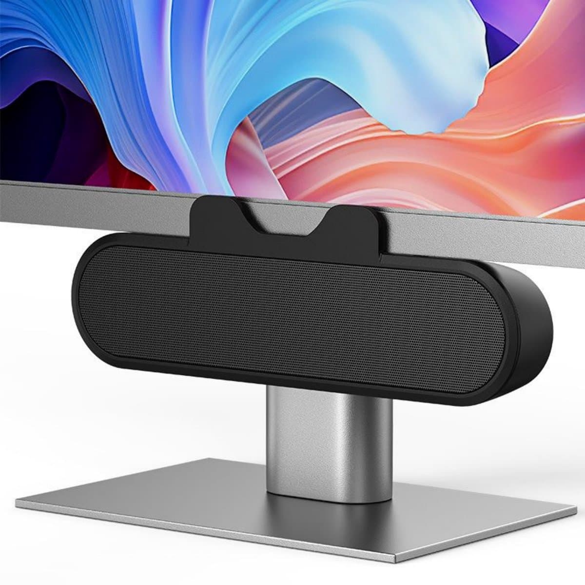 YOZHIQU Luidspreker - Klemspeaker met USB-aansluiting - 10W HD Stereogeluid - Geschikt voor PC, Laptop, Schreibtischgebruik, Meetings en Leren - Draagbaar & Plug and Play - Afmetingen 19,9x6,5x3cm - Kunststof Behuizing