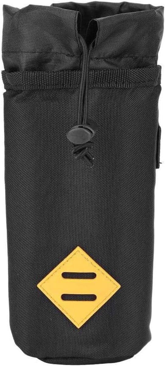 Fiets Flessenhouder - Isolatiezak Fiets - Fles Vervoeren - Warmte Isolatie - 17 x 8 x 8 cm - Zwart