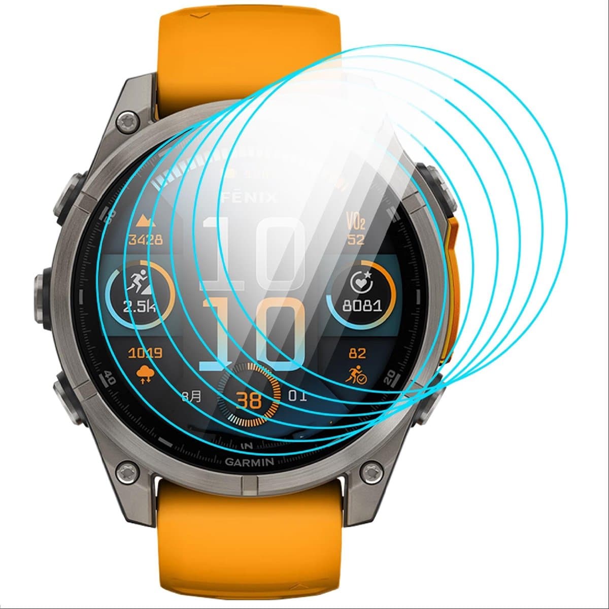 Zeynomax - Schermbeschermer - Flexibele TPU - Anti-Bubble - Transparant - Slijtvast - Bescherming tegen krassen - Geschikt voor Garmin Fenix 8 47mm