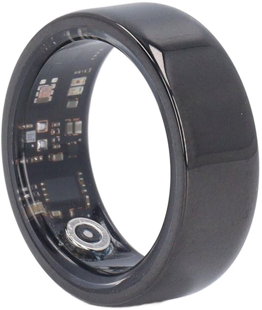 Slimme Ring Gezondheidsmonitor, USB Oplaadbare Keramische Fitnessring Stappenteller, Bluetooth Slaapmonitor Stappenteller, IP68 Waterdichte Keramische Ring voor Mannen Vrouwen