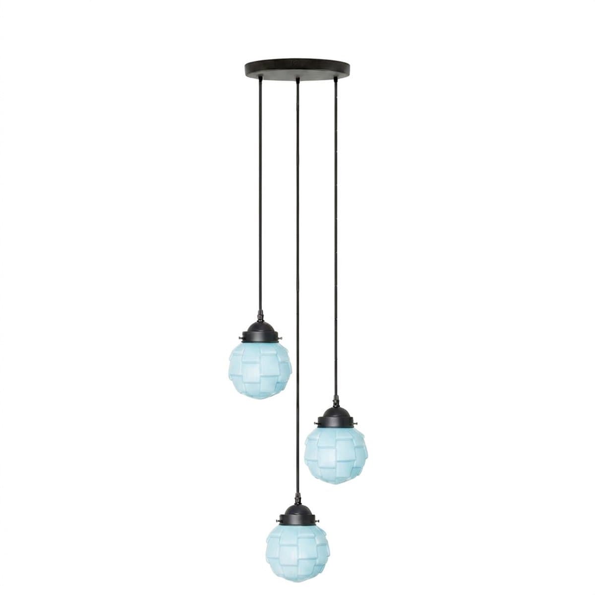 3 lichts hanglamp Bretagne Misty - Art Deco Trade