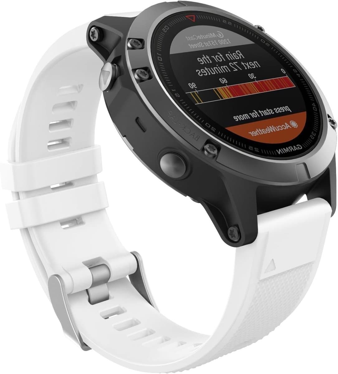 Zachte silicone horlogeband voor Garmin Fenix 5, 5 Plus, 6, 6 Pro, Forerunner 935 en Approach S60, 22mm vervangband voor sport en dagelijks gebruik