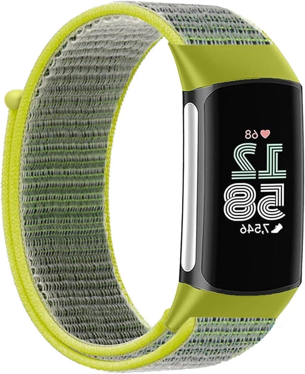 Sport Loop Nylon Horlogeband - Verstelbare Lus Polsband - Sportieve Activiteiten - Ademend Materiaal - Compatibel met Fitbit Charge 6/5