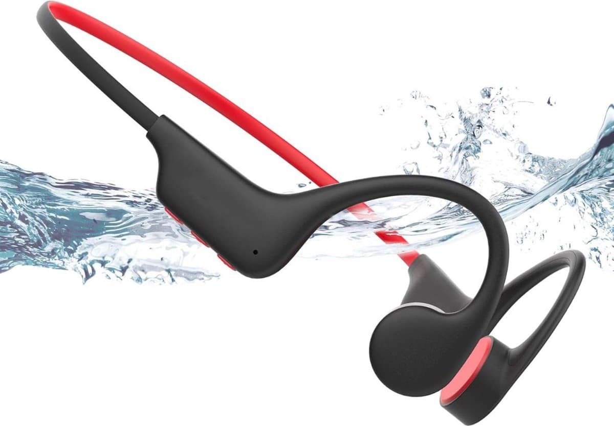 DailySupplies® Bone Conduction Headphone - Koptelefoon voor Activiteiten - Draadloos - Zwart en Rood