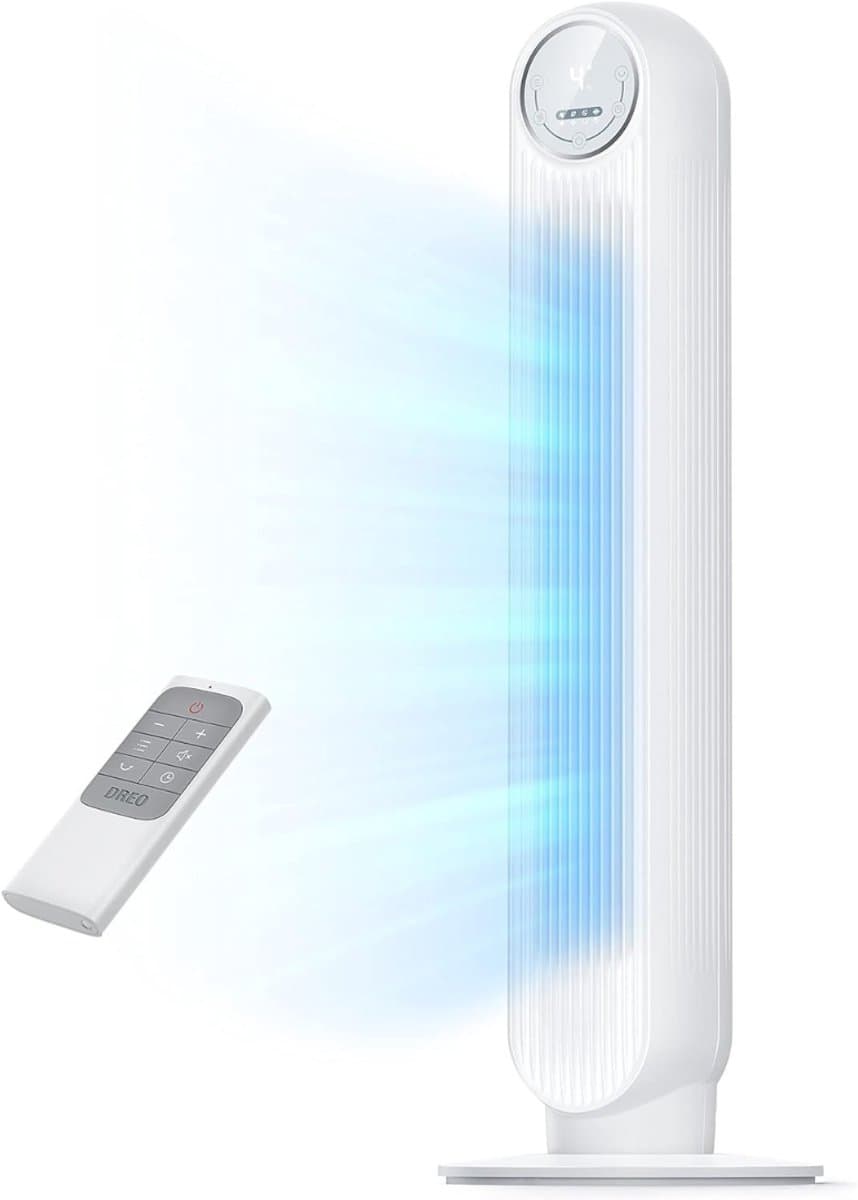 Core® Ventilator toren - Ventilator staand - Torenventilator - Wit - 30cm x 30cm x 92cm