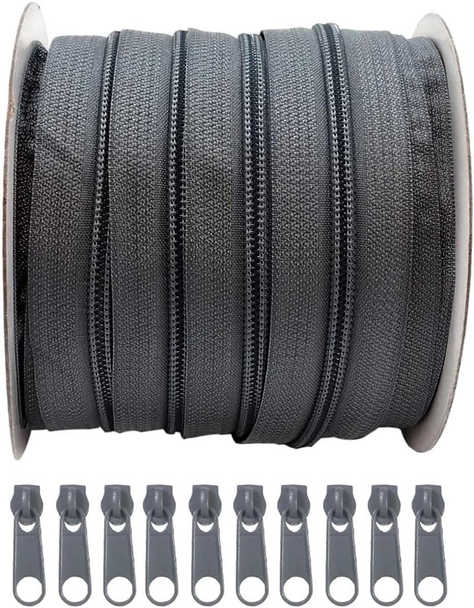 Nylon Ritsen - Continue Band - Kleding Maken - Met 10 Schuivers - 25 Meter - Kleur 311