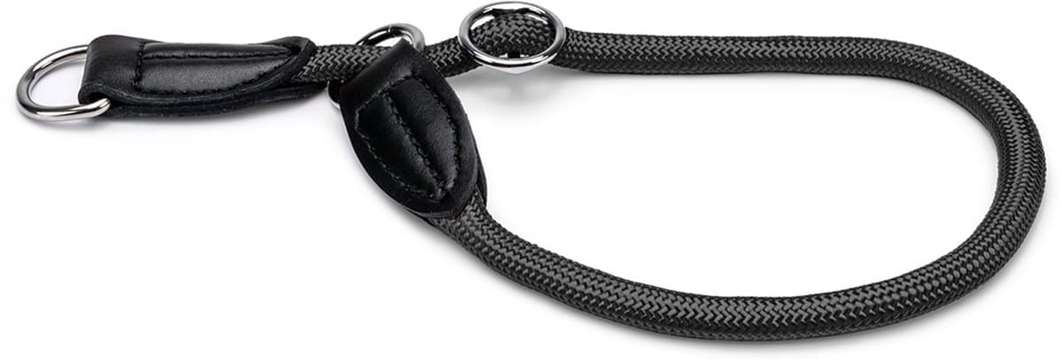 lionto Hondenhalsband, nylon slipband met stopring Ø 0,8 cm zwart 40 cm
