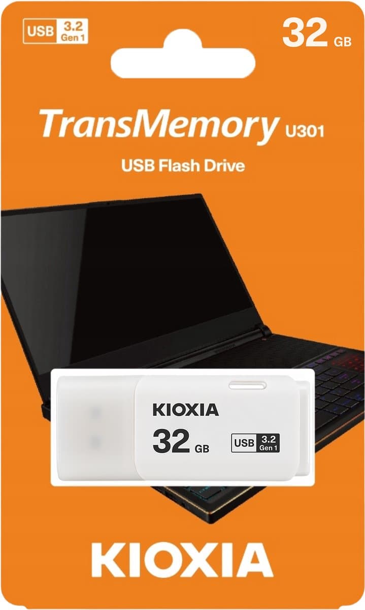 Kioxia TransMemory U202 USB flash drive 32 GB USB Type-A USB-versie 2.0 Wit